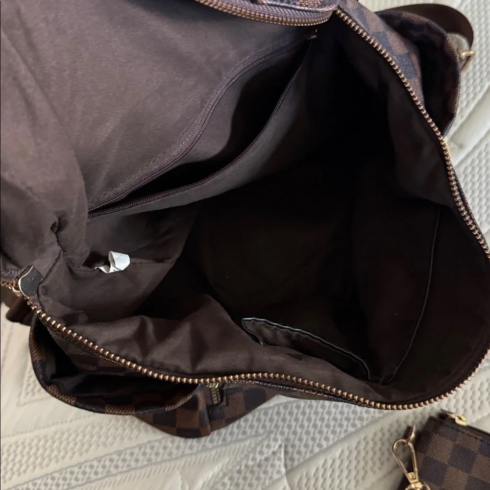 Brown Checkered Men's Backpack - Unbranded - Picture 4 of 4